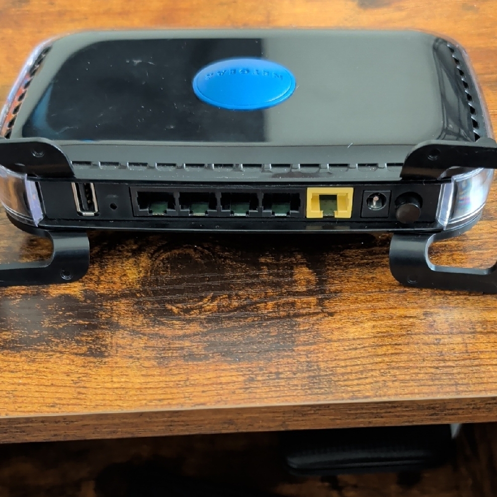 Netgear Black Router with Blue Highlight - Picture 3 of 7